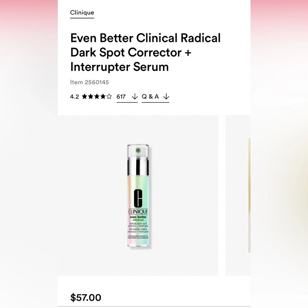 Clinique even better serum